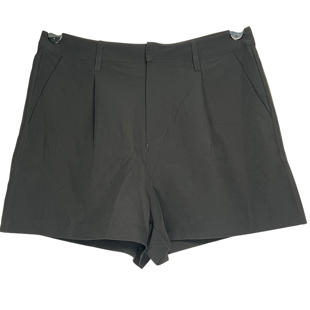 Edited by Remi Bader Black Pleated High Rise Shorts Womens Size 8 ER3003 NWT